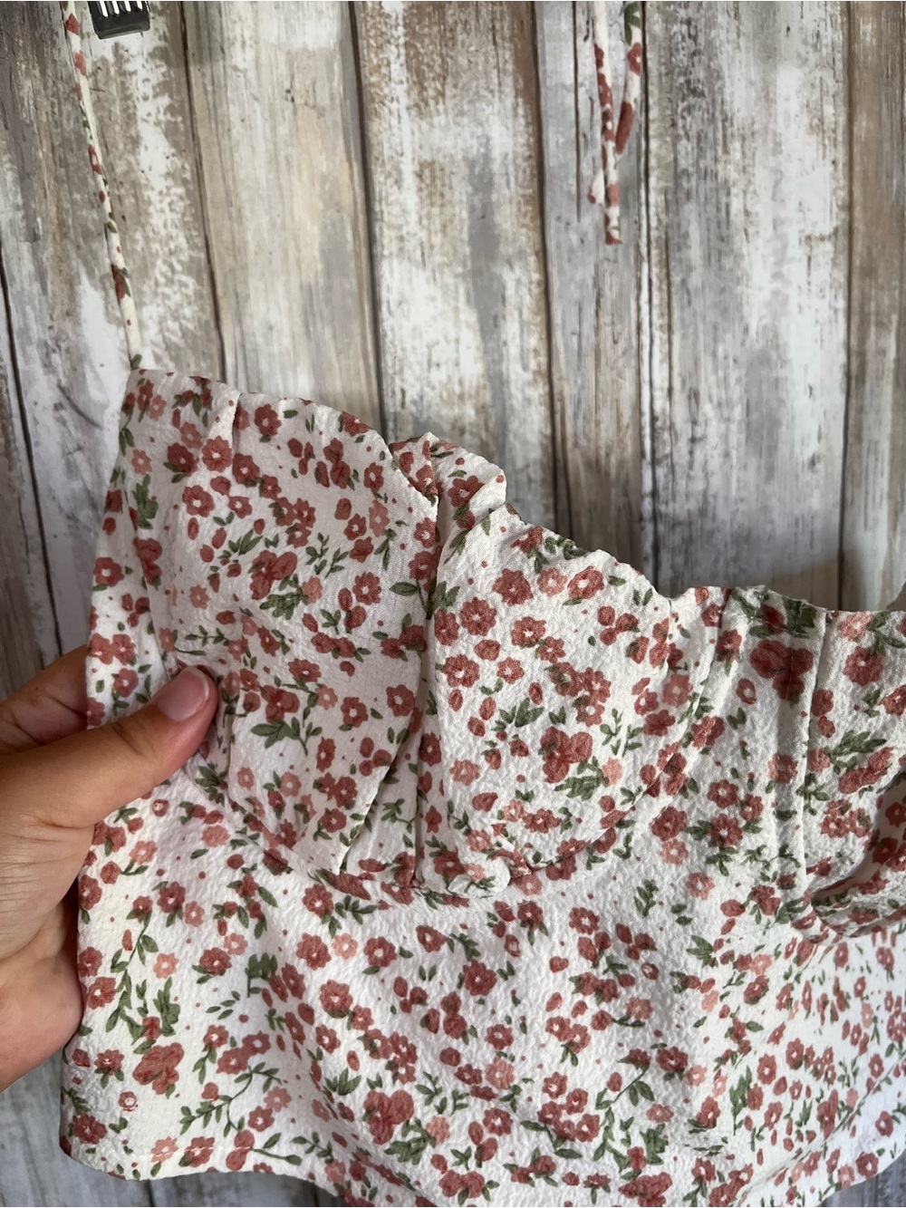 Princess Polly Acer Bustier Top Size 12 White Floral Corset Crop Top NWT - Picture 3 of 7